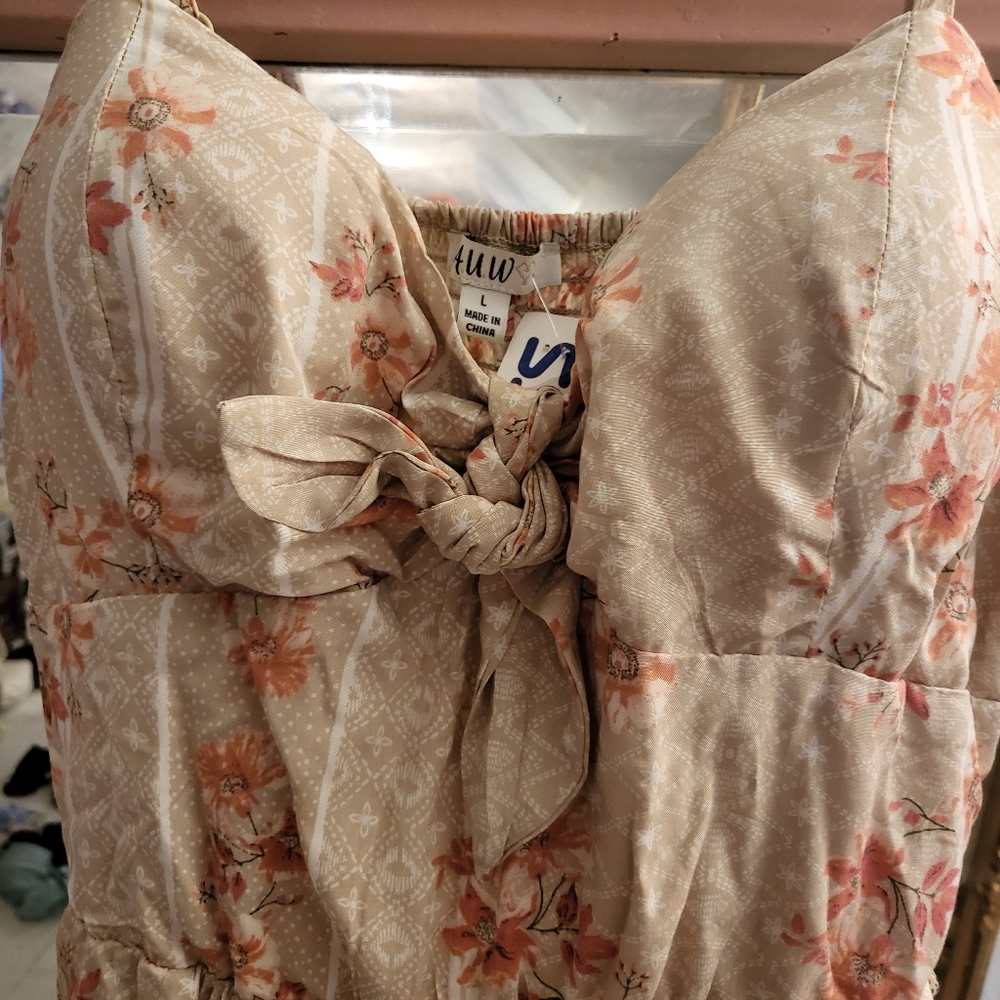 AUW Women Romper flowered